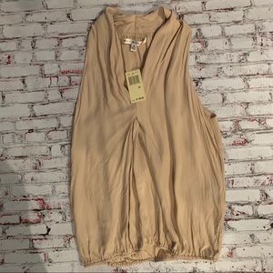 NWT Tan Top with Gathered Bust